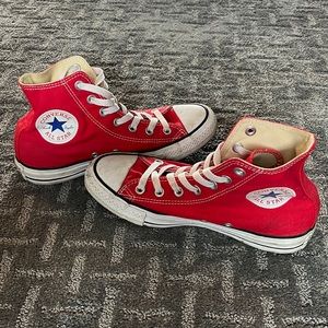 Red high top converse